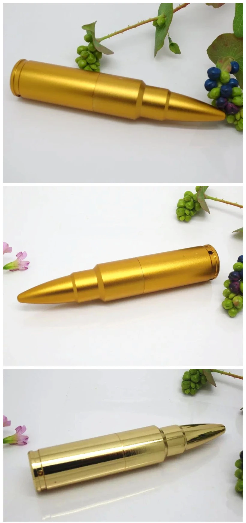 Golden silver Bullet hard disk drive metal Flash memory USB for 4gb 8gb wholesale - ANKUX.COM