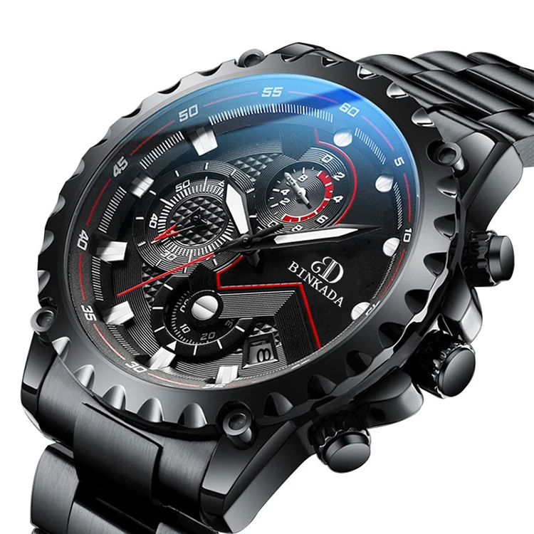 Sport quartz waterproof mens custom label watch