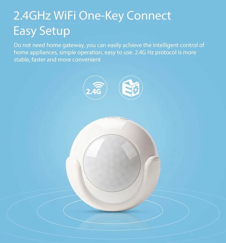 2020 Tuya Smart gateway zigbee Wireless WiFi Controlled Operated Pir Motion Sensor - ANKUX.COM