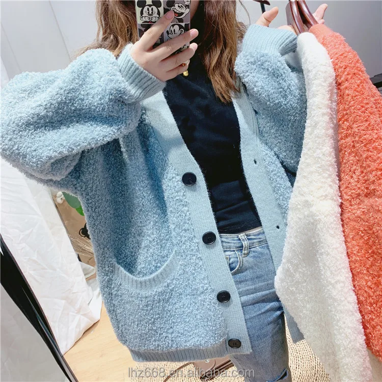 

Women's Winter fashion design sweater with button cardigan sweater coat winter woman cardigan