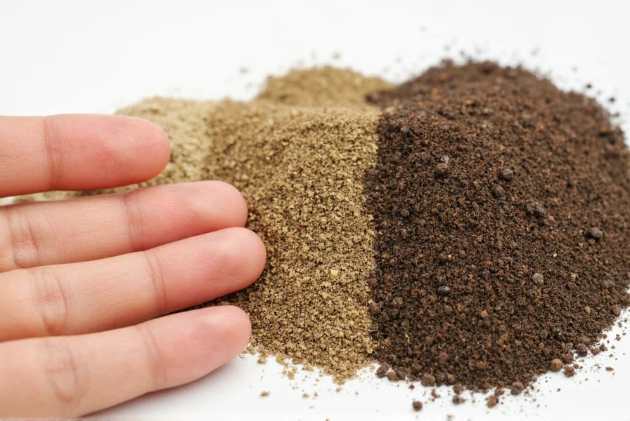 Black pepper grinder with coarse setting