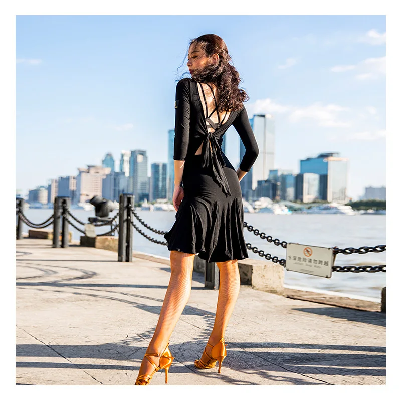 

Ballroom dance wear sexy Latin dance costume dance practice wear adult latin dress YS67, Many colors