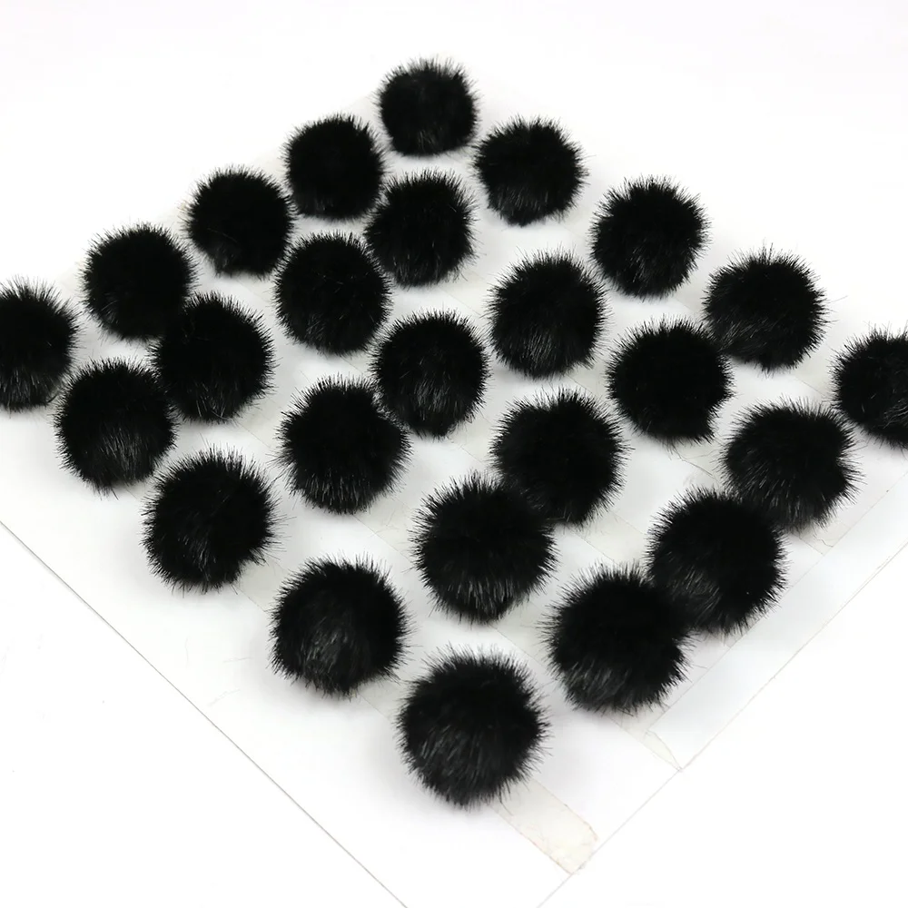 
China factory Wholesale Colorful 2.5cm 3cm 4cm 5cm 6cm faux mink fur ball mini faux fur pom poms 