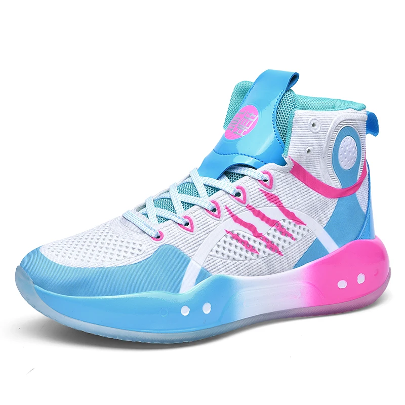 

3D MAX Mesh PU Upper MD Rubber Sole Sport Shoes For Men High Heel Sports Basketball Shoes