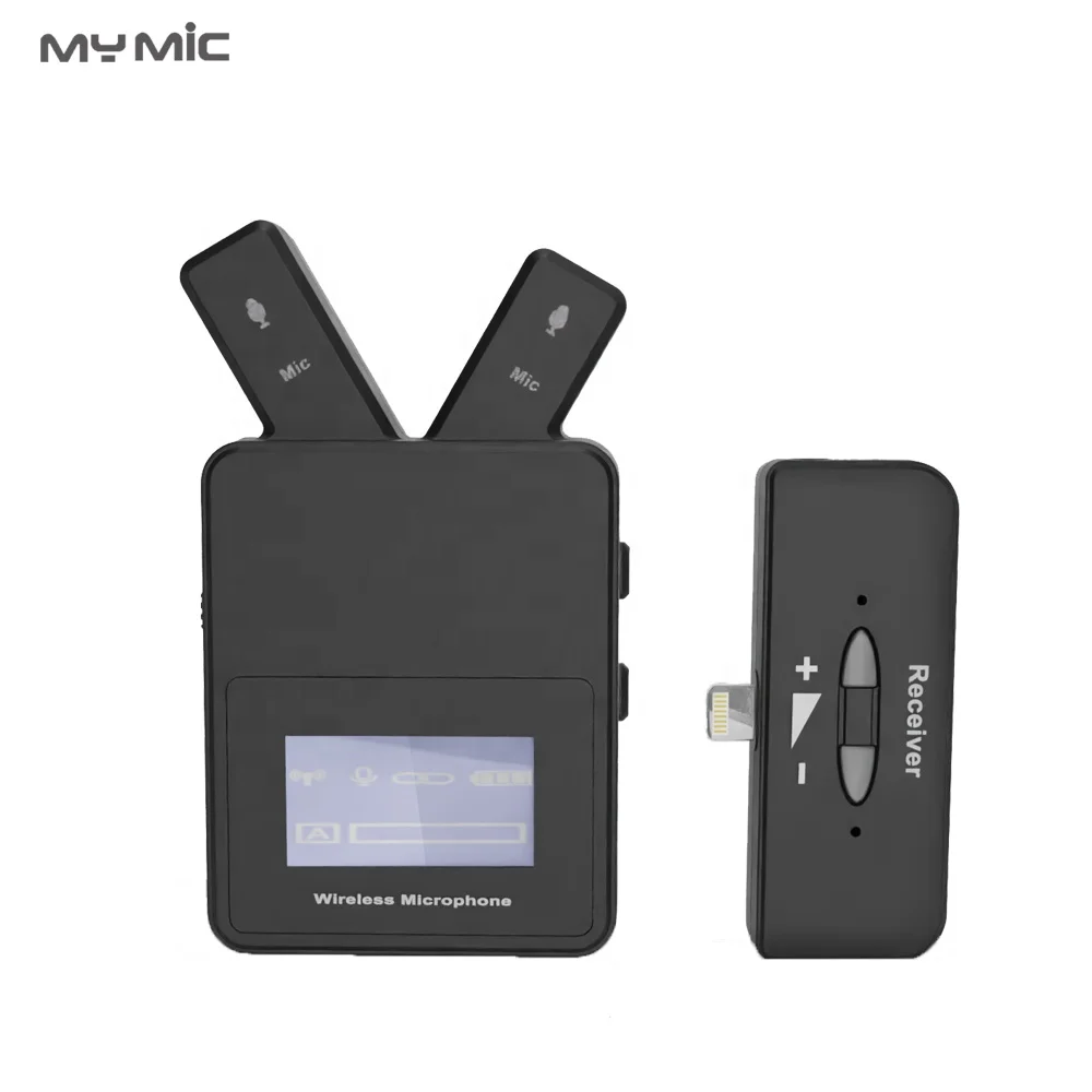 

MY MIC W109 Wireless Lavalier Microphone Lapel Mic Clip 2.4 GHz with lightning Plug For Phone teaching outdoor recording