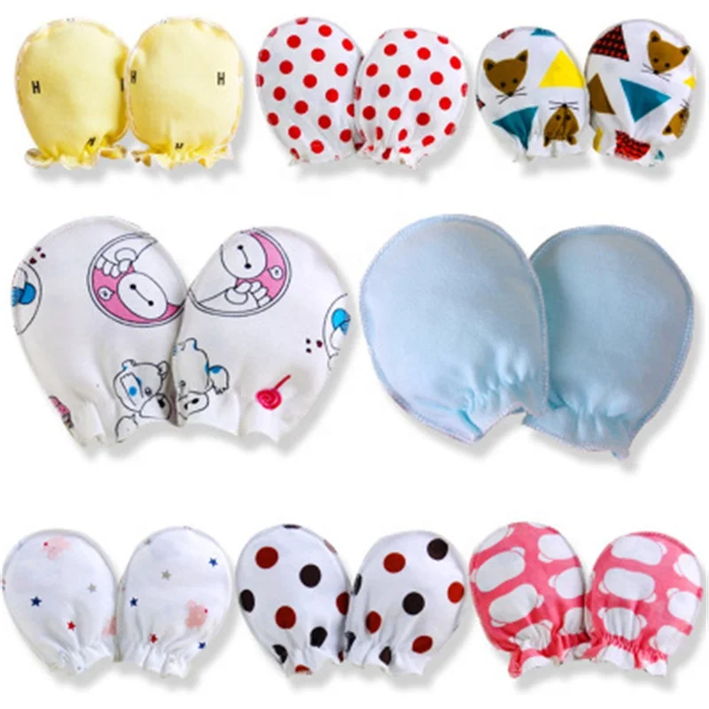

Fashion Baby Anti Scratching Gloves Newborn Protection Face Cotton Scratch Mittens