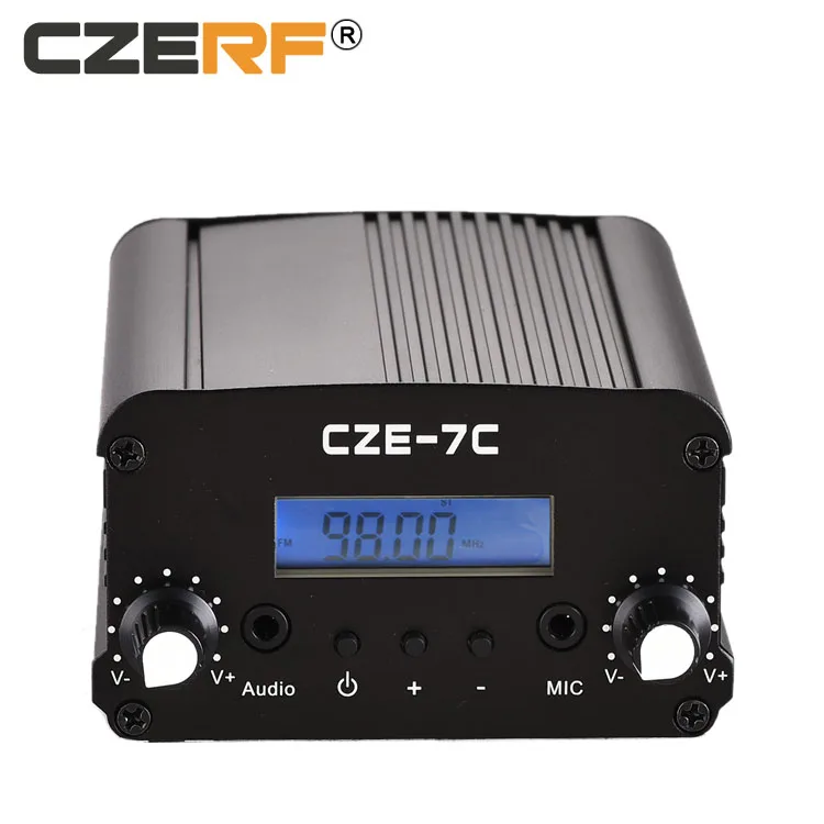 

CZE-7C 0.7-1watt Wireless FM Transmitter modulator for car FM audio car system Radio Station broadcast equipment, Black
