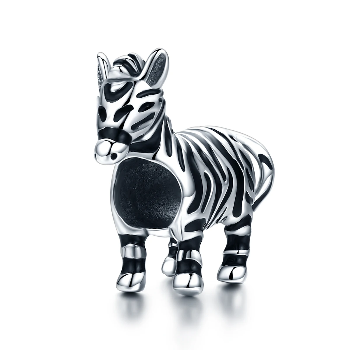 

SCC550 Lovely zebra 925 sterling silver animal charms for DIY jewelry making