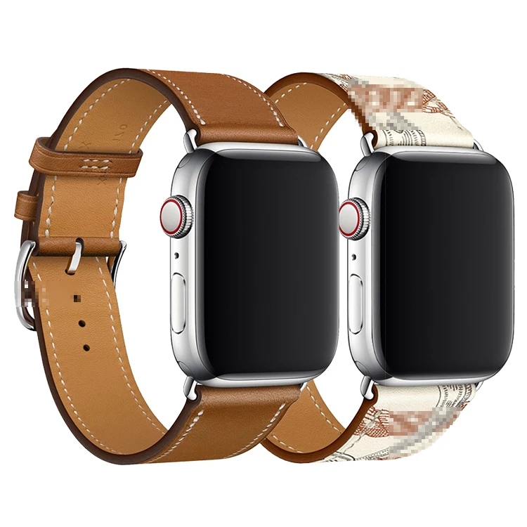 

Luxury Genuine Leather Strap High Quality Cow Leather Watch Band For Apple Watch 6 Se 5 4 42mm 38mm 44mm 40mm, 35 kinds