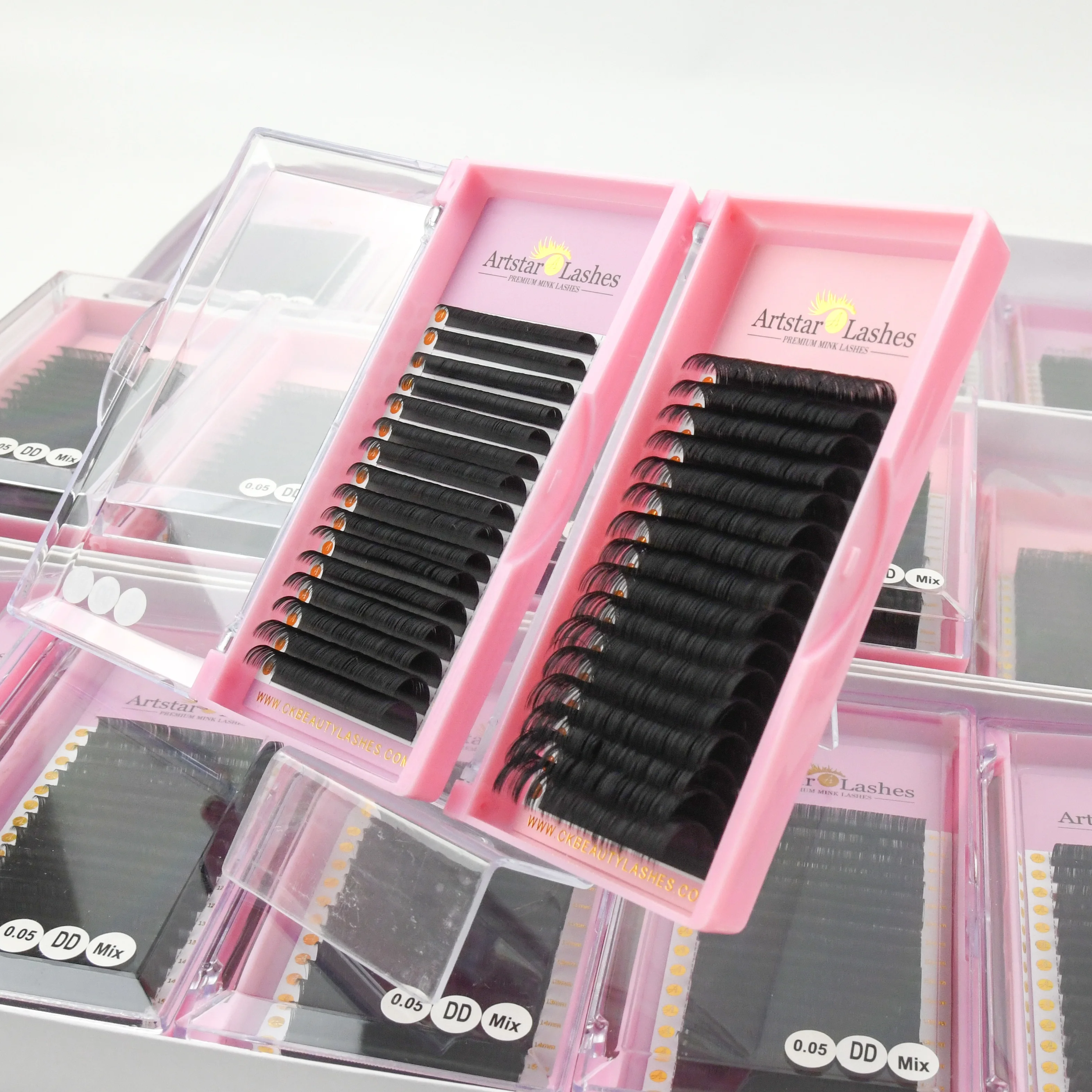 

Single lashes tray 0.03 0.05 0.07 0.10 0.15 eyelash extension matte black mink silk mink eyelash extension trays