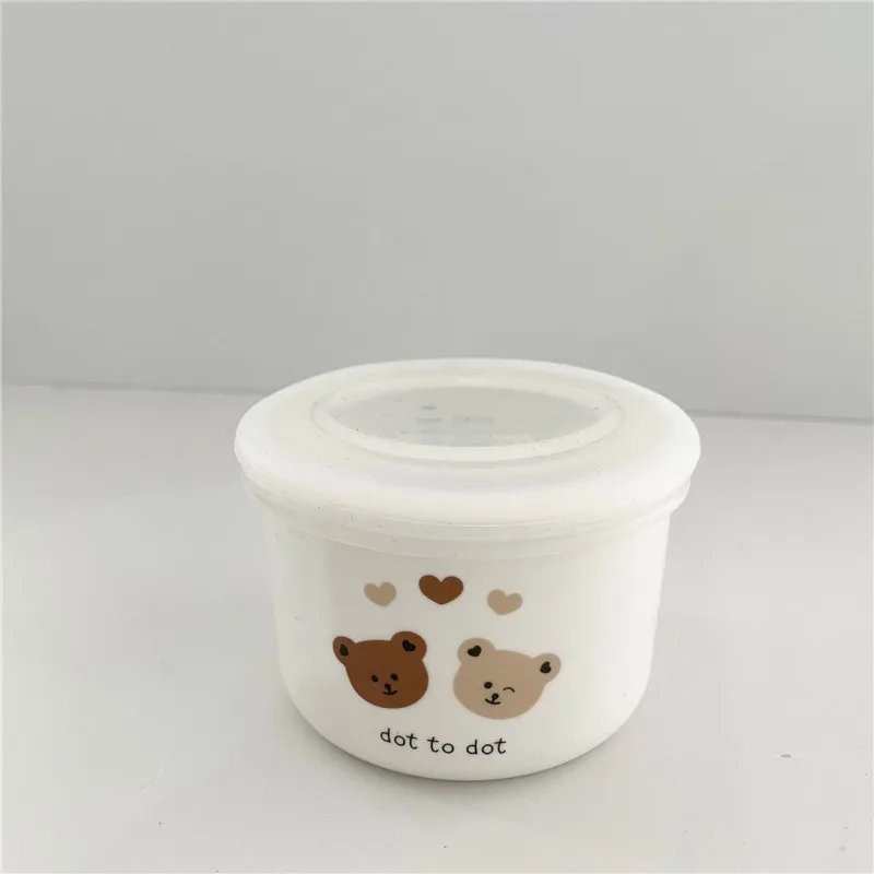 

Baby bowl Baby ceramic crisper storage box Baby olive cutlery set