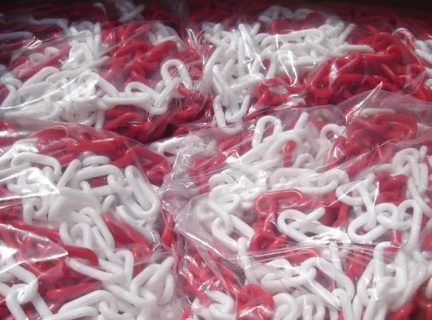 
6mm/8mm/10mm PE plastic chains 25 meter using for traffic parking warning post cones 