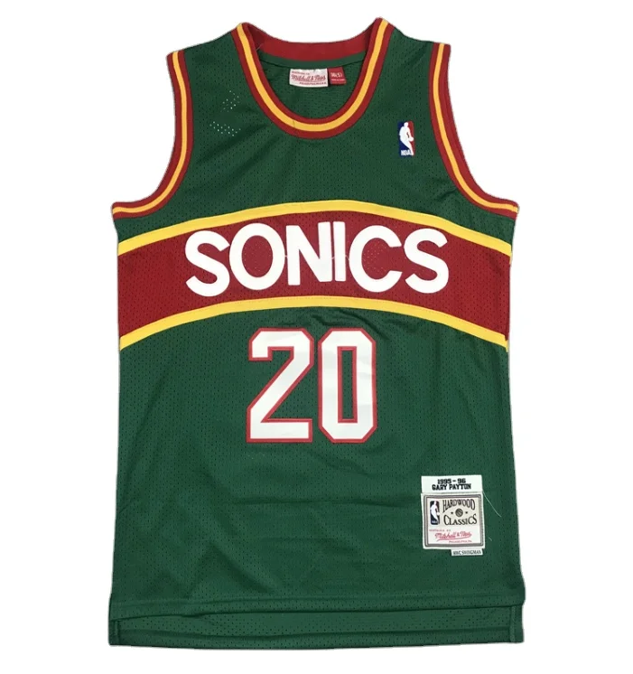 

Customized super sonics #20 gary payton jersey high quality embroidery vintage jersey vintage shawn kemp #40 embroidery jersey, As website show