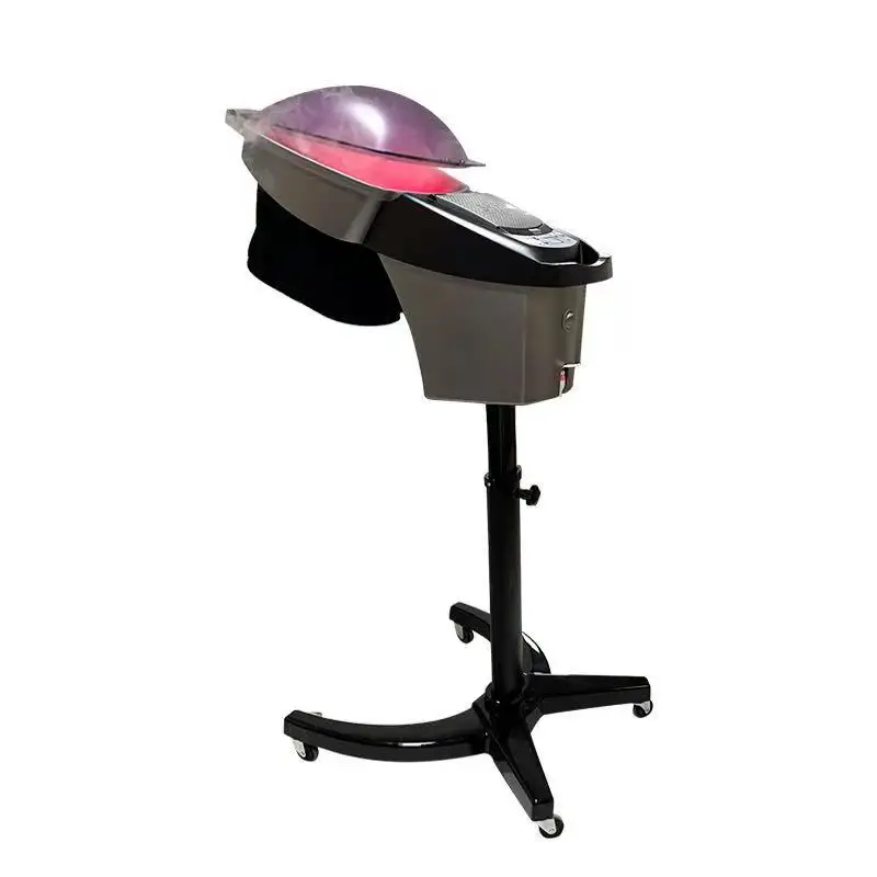 

Hair salon hair care professional Micro mist hair steamer blue red ray cold warm hot mist Equipment factory steamerB, White