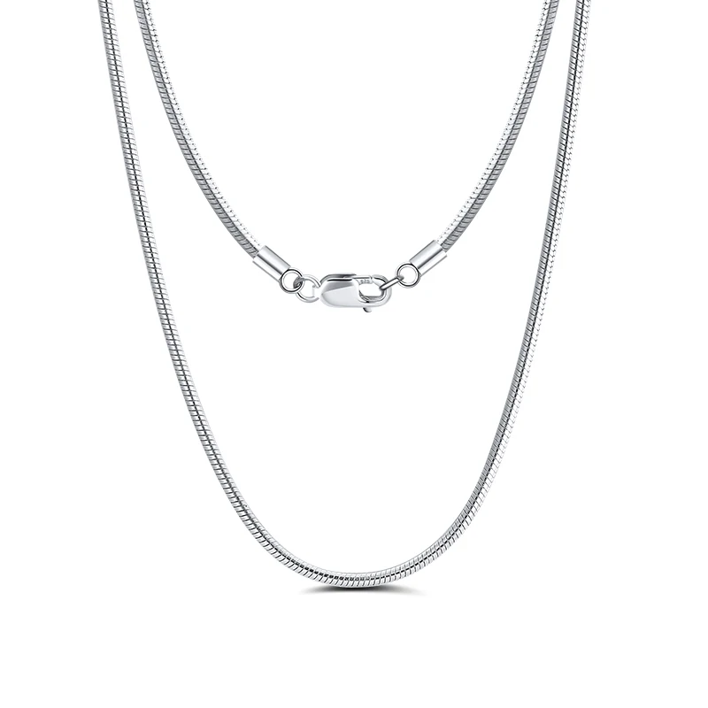 RINNTIN SC09 Hot Selling Men Necklace Jewelry Wholesale 925 Sterling Silver Snake Chain