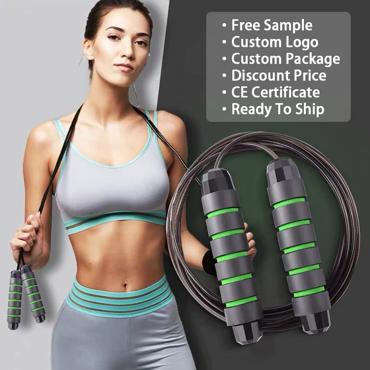 

Manufactory Wholesale skipping jump rope weighted fitness, Blue, red, green, gray