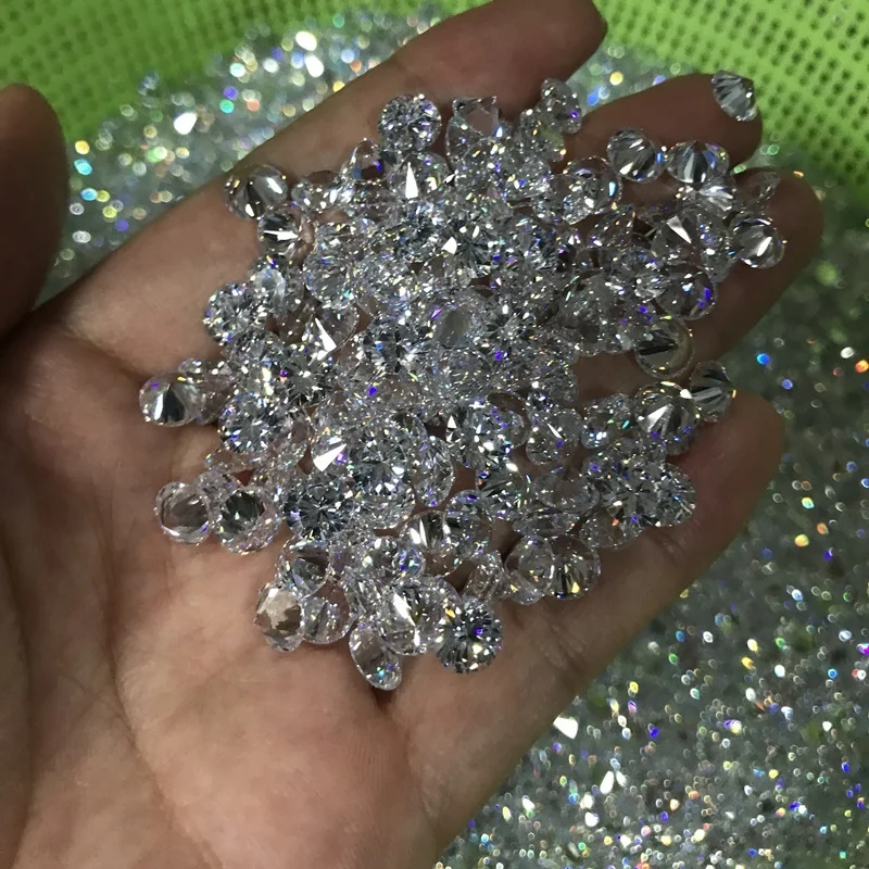 

Wholesale Price Synthetic Cubic Zircon 1000pcs/pack 5A Melee White CZ Stone Loose Cubic Zirconia