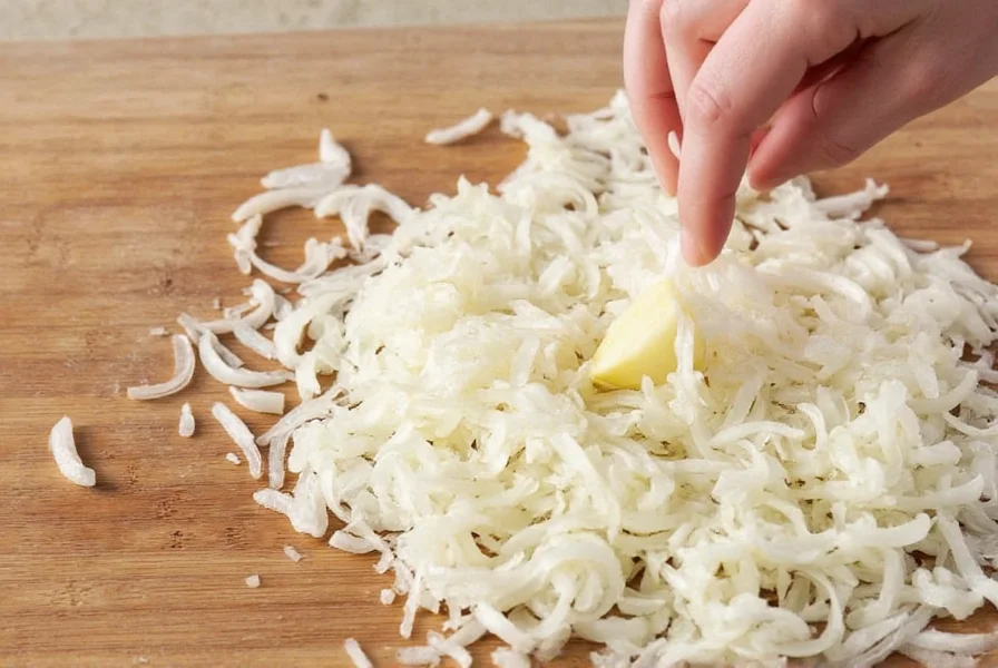 Soup bowl with dehydrated onions