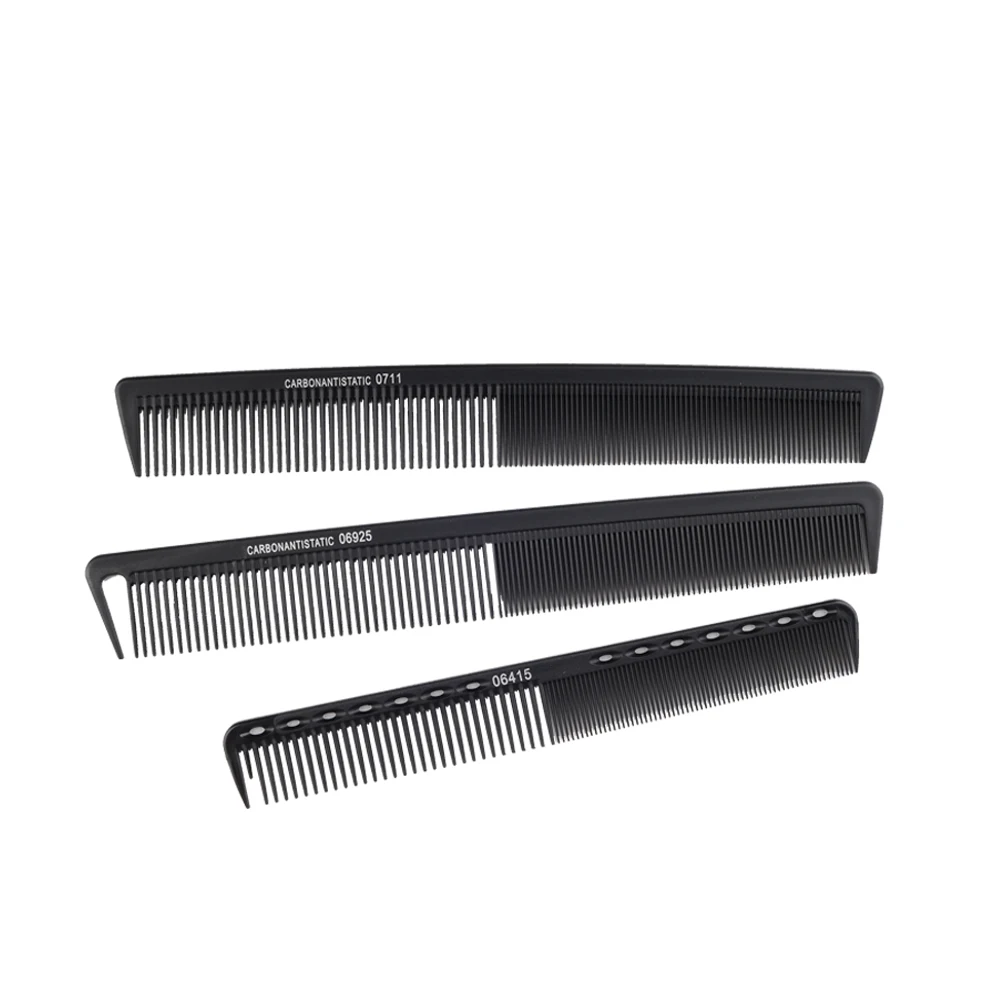 

3 Pieces Carbon Fine Fiber Heat Resistant Hair Cutting Comb, Any color is available