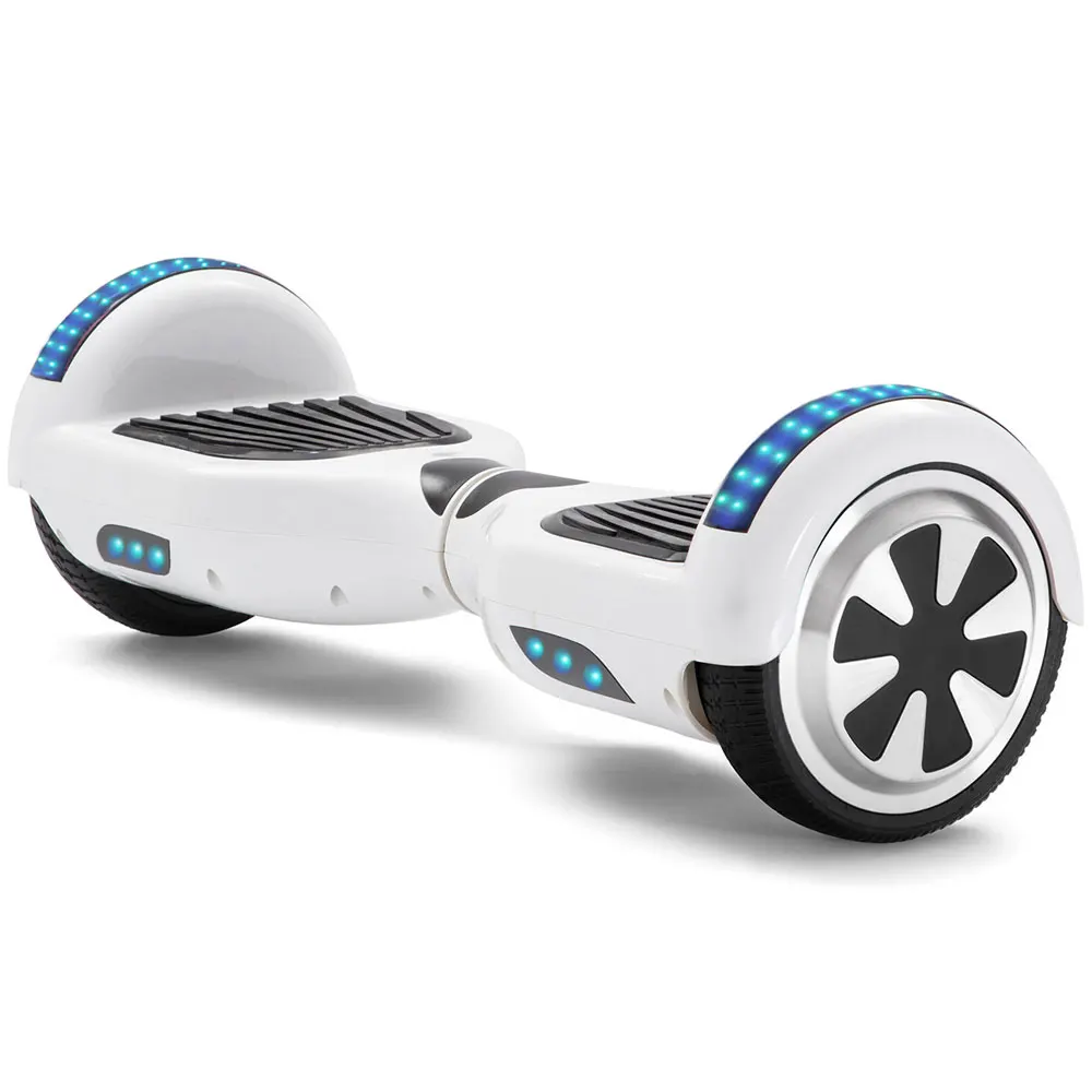 

Wholesale Electric Scooters LED 2 Wheels Motor Lights Self-balancing Scooter For kids 6.5 Inch Hoverboard, White