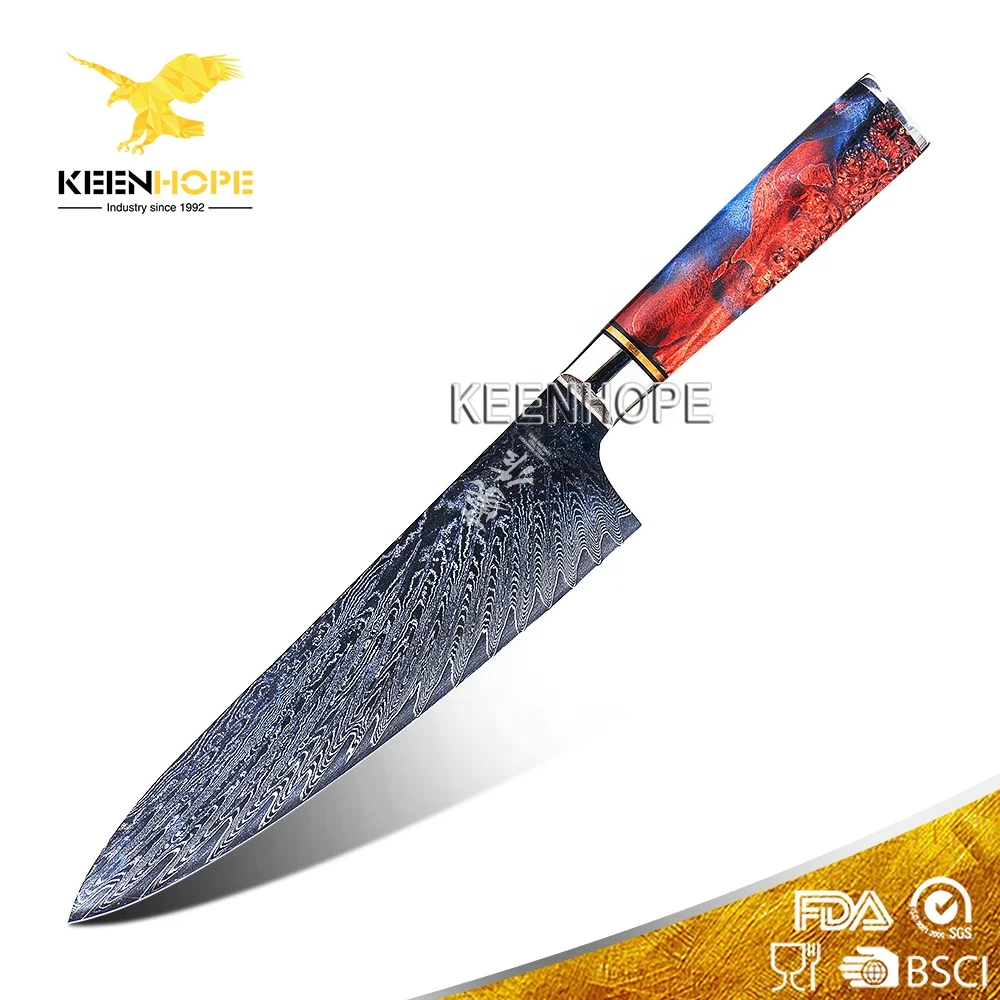 

Top Quality Damascus Knife 8 Inch Gyuto Knife 67 Layers Damascus Steel With VG 10 Core Professional Kitchen Knife Product