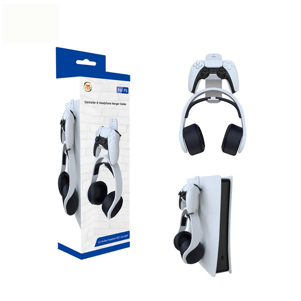

JYS-P5136 Headset Stand Holder For PS5 Controller Holder For PS5 Gamepad Wall Mount Stander, Black