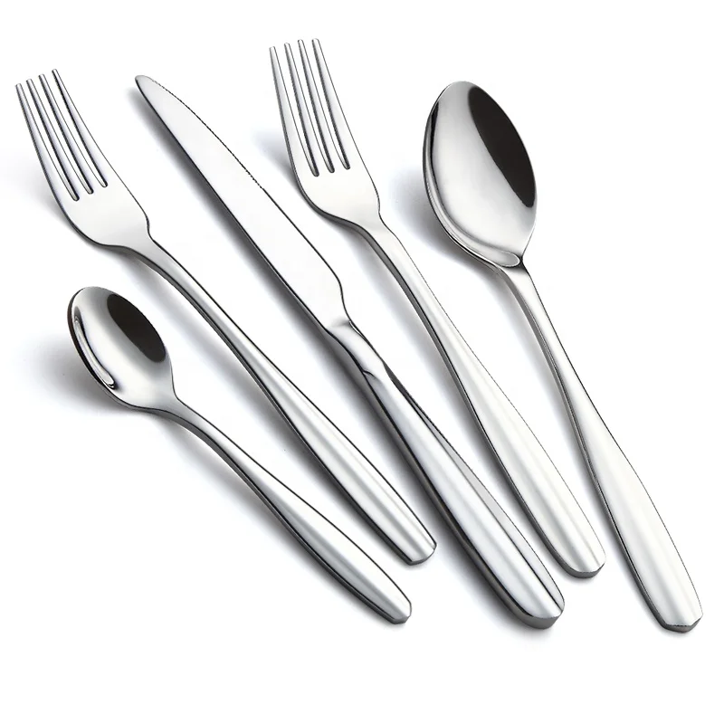 

China stainless steel tableware set dinner forks knives mirror polish silverware multicolor dinnerware cutlery