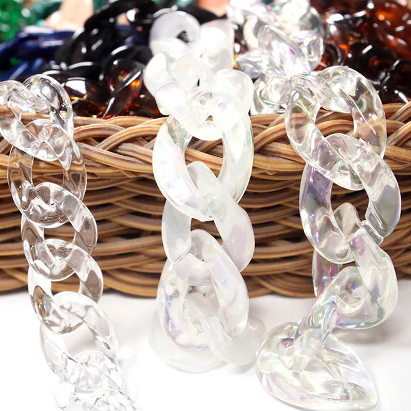 

Hight quality DIY custom acrylic plastic bag chain, Transparent