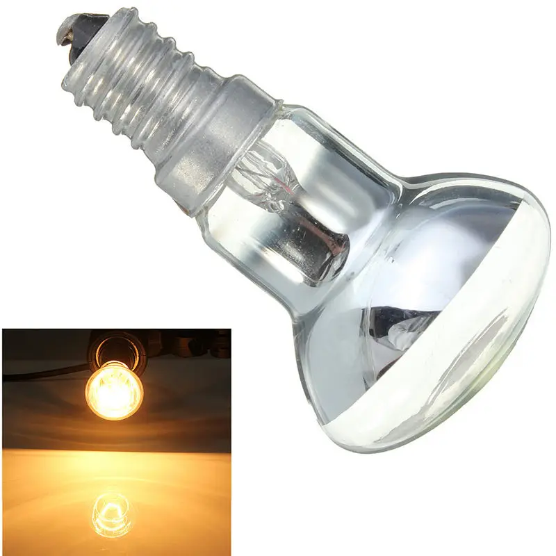 Light Bulb Edison Bulb E14 SES 30W R39 Clear Reflector Spot Light Bulbs Lava Lamp Incandescent Filament Lamp Lighting 220V