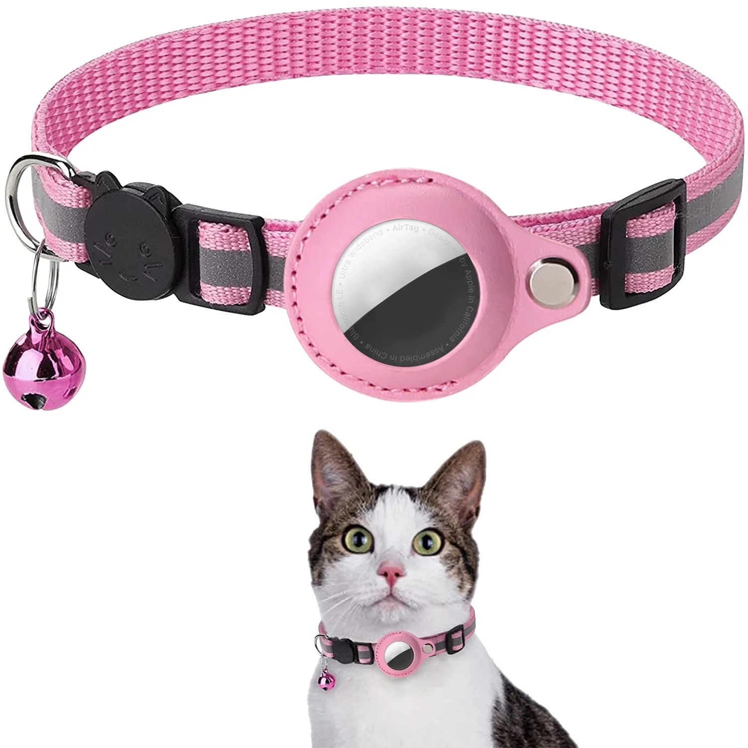 

Amazon Hot Sale Safety Buckle Accessories Pet Locator Cat Collar for Airtag