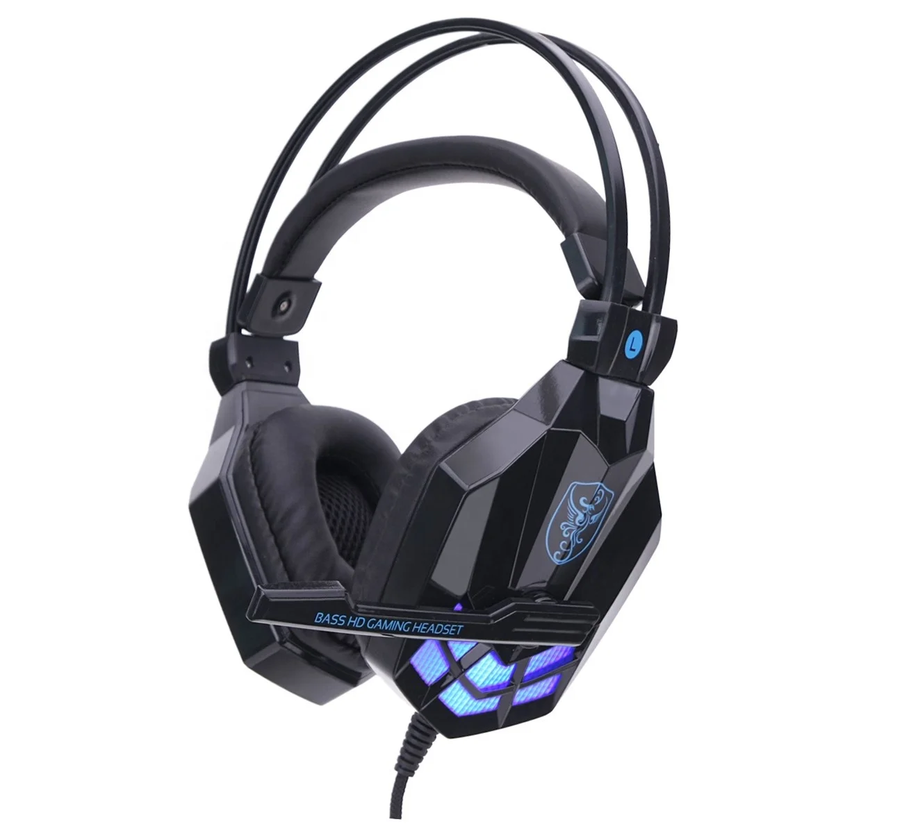 

SOYTO 3.5mm Stereo Lighting led Gaming Headset with Microphone for PC Phone balance sound cool fashion pc headphones, Black, red, white