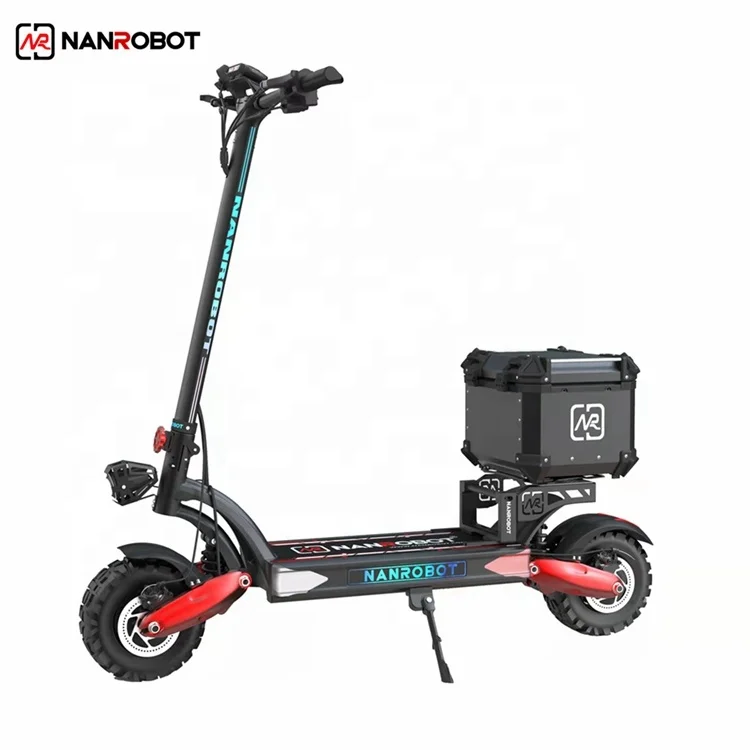 

High Quality Nanrobot LS7+ 2400W*2 60V 40A 11inch 2 wheel fat tire adult foldable e scooter Oil Brake best electric scooter