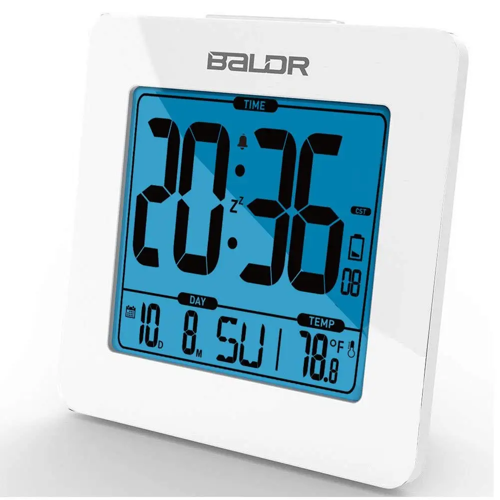 

Portable Table Desk Wall Clock with Calendar Digital LCD Travel Alarm Digital Clock With Thermometer