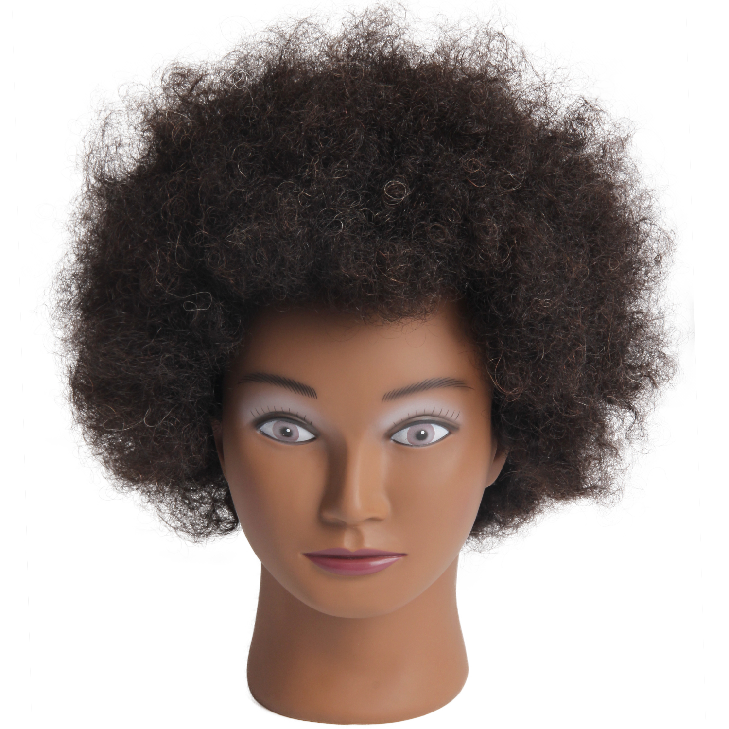 

Realistic african american training mannequin head afro for hair schools