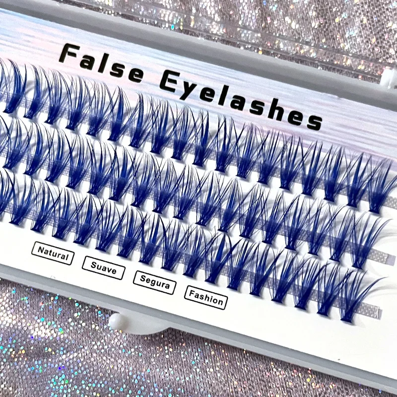 

60Pcs Cluster Colored Individual Lashes Professional Makeup Grafting False Eyelashes For Colorful Eyelash Extensions New Hotting