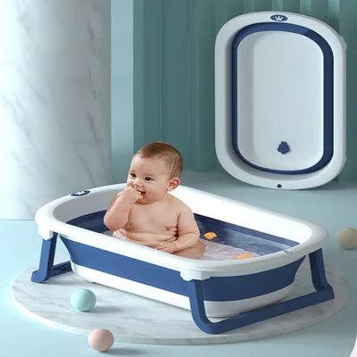 

Baby Bathtub Bathtub Baby Foldable Toddler Sitting And Lying Bathtub Newborn Child Household Newborn Child Products, 2 color