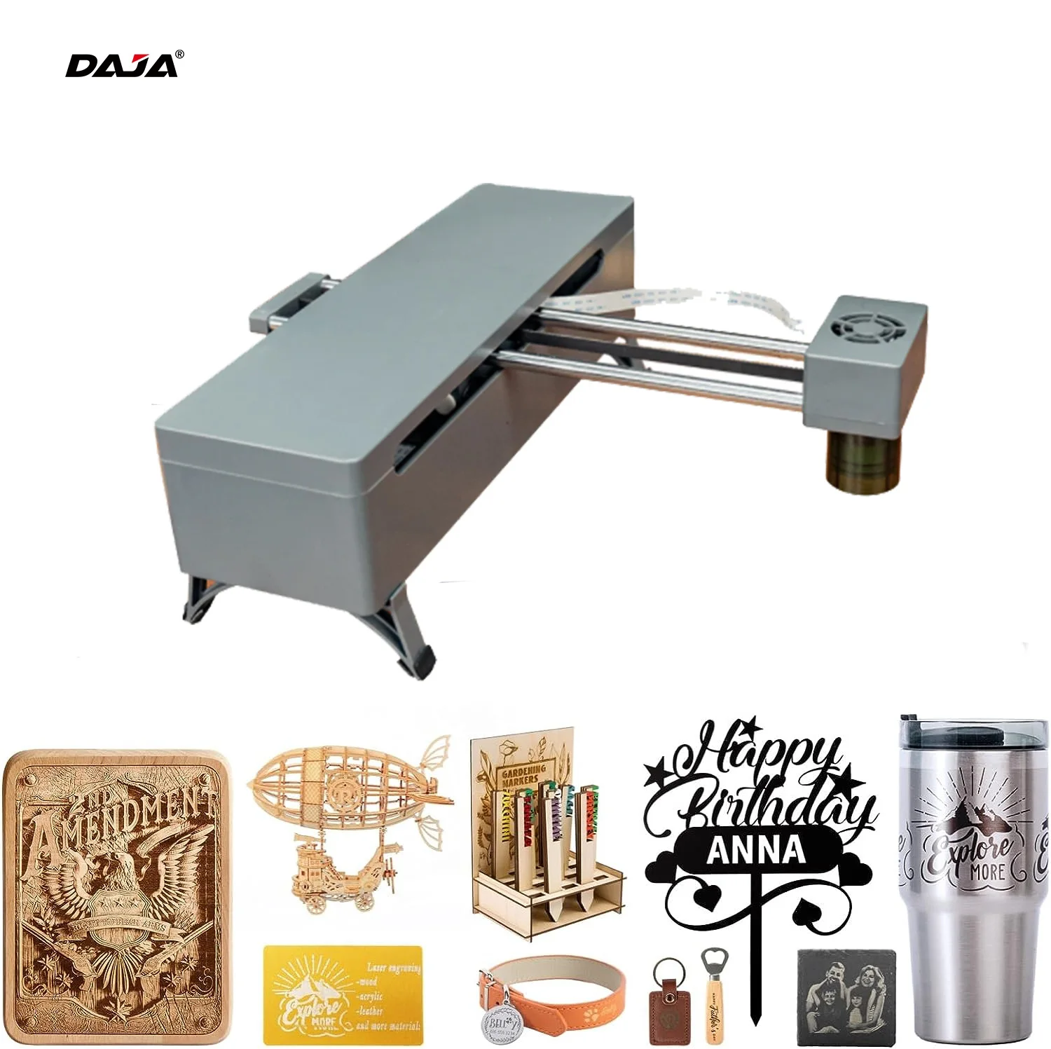 DAJA  DJ7 Laser Engraver Machine Diy CNC  Mr.carve Portable for Woodworking Glass Logo Leather Bamboo 5W Engraving Machine
