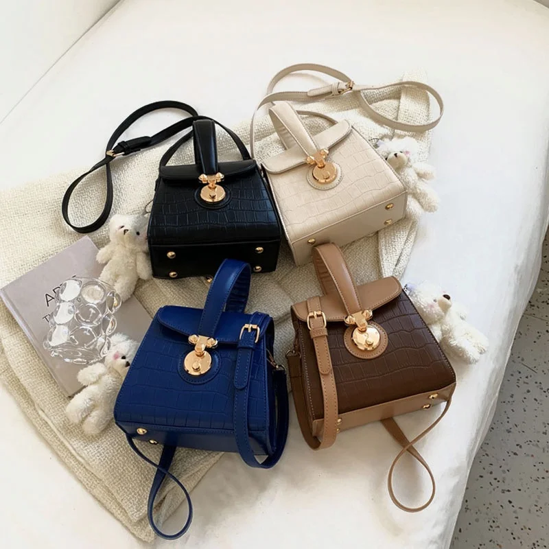 

Ladies Messenger Bag For Women Small Stone Pattern Leather 2022 Handbags For Women