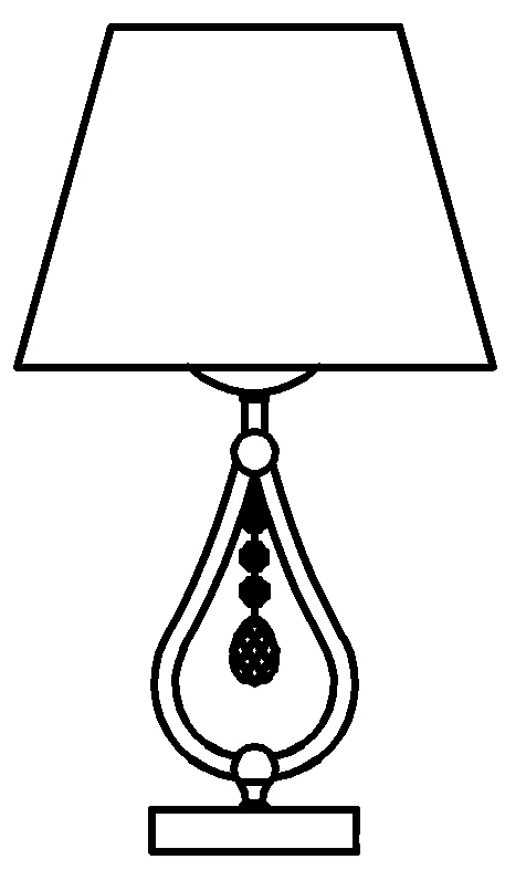 Three legged wooden base living room E27 cylindrical fabrics lampshade floor lamp