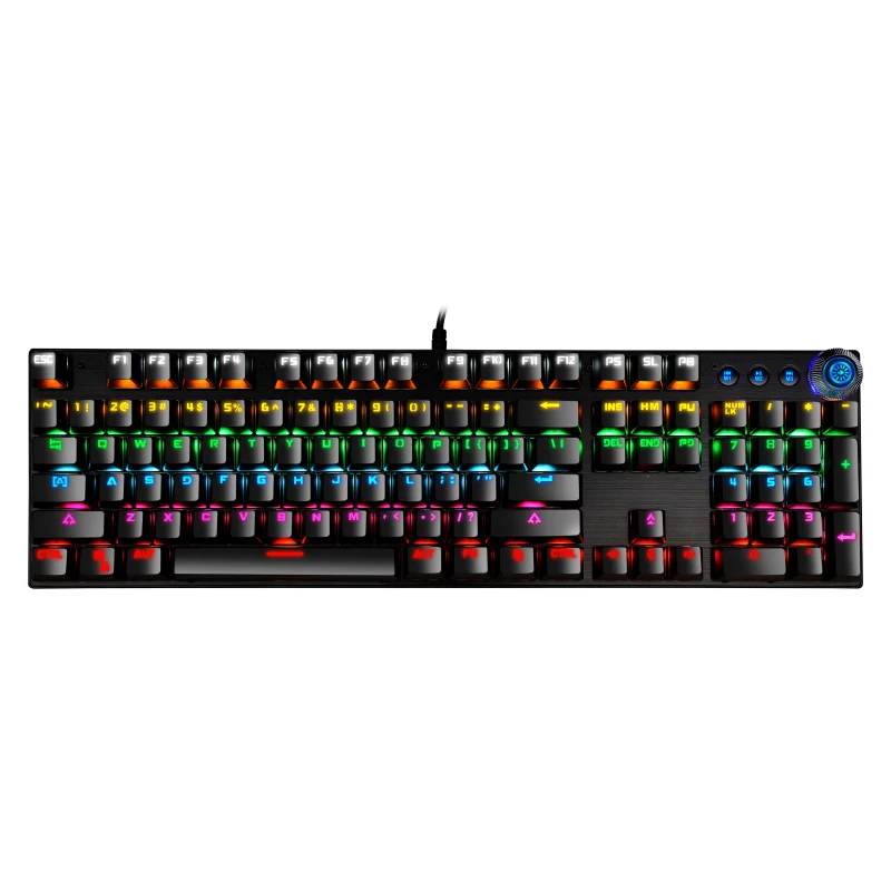 

AIWO Hot Selling Wired Backlit Usb Computer Gaming Keyboards Colorful Professional Mechanical Gaming Keyboard Game Competition, Black/white/black punk/white punk