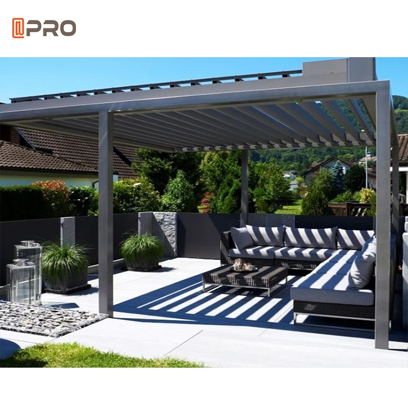 

3X4 Bioclimatic Aluminium Outdoor Gazebo Pergola With Light, Customized colors