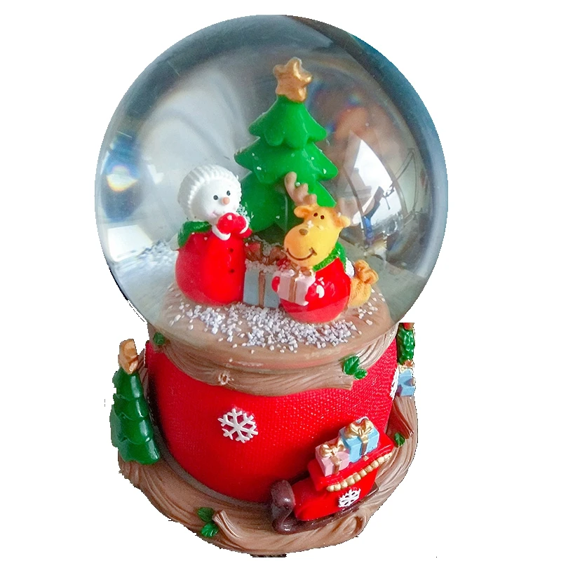 Custom Design Father Christmas 45mm Plastic Baby Christmas Snow Globe ...