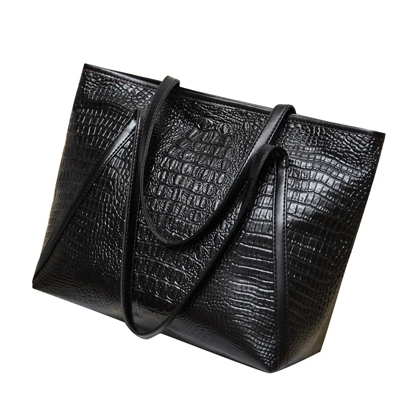 

New alligator net main vase cooler mask Simple All-Matching Crocodile Large Bag Fashion Casual Hand Bill Of Lading Shoulder Bag