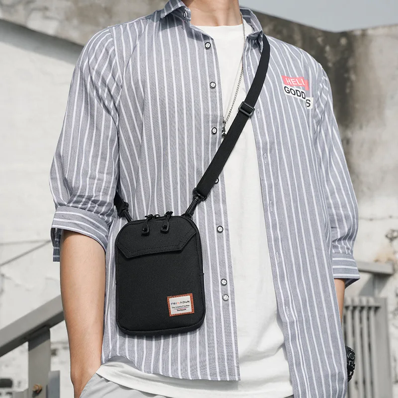 

factory Premium cute OEM custom crossbody mobile phone bags pouch mens sling bag