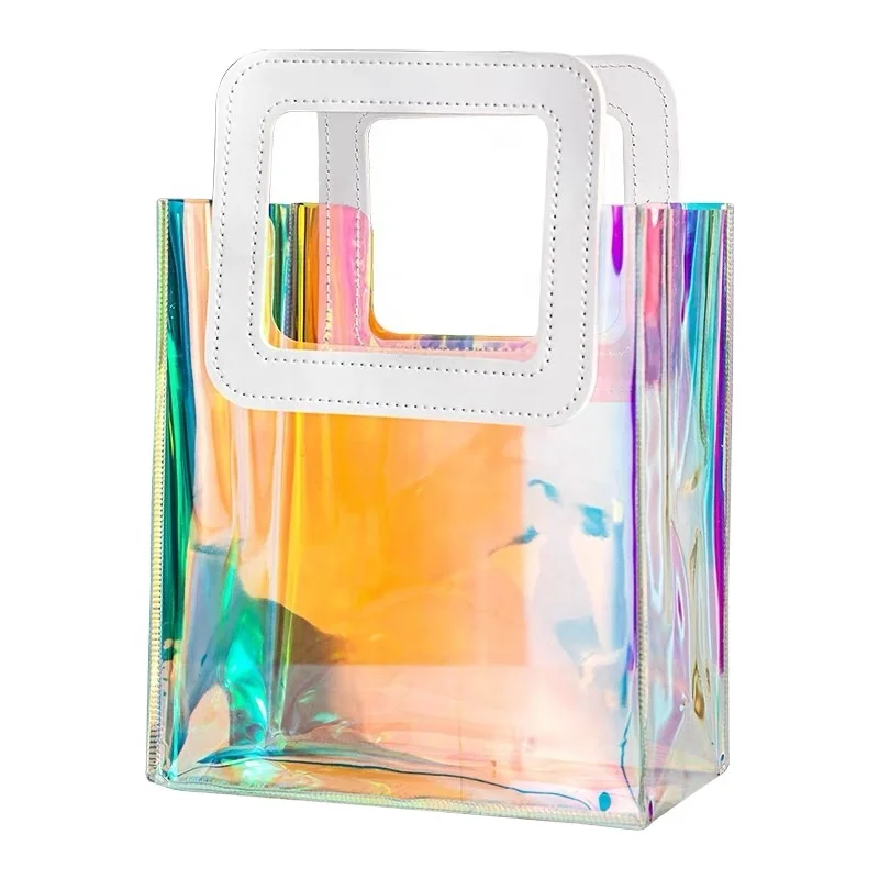 

clear laser transparent pvc jelly packaging bag, Transparent color