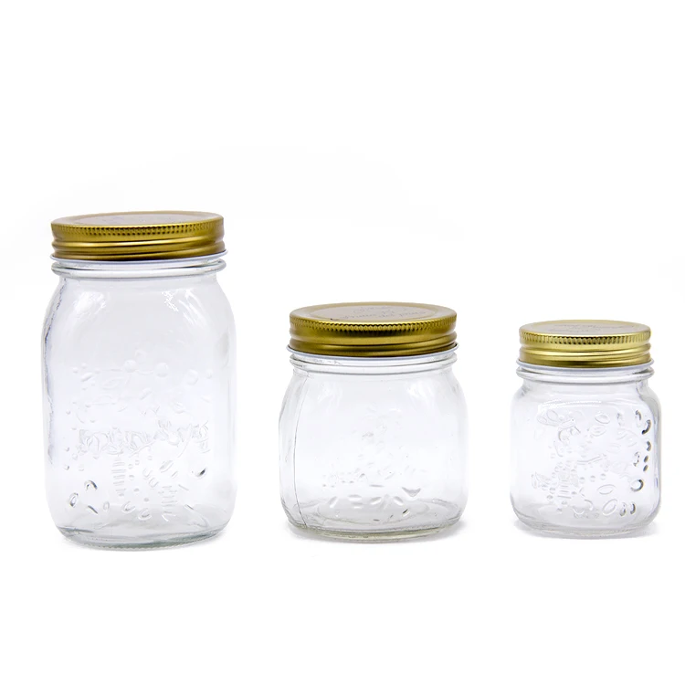 

Mini Clear Empty Jam Candy Pickling Canning Storage Cookie Glass Mason Jar