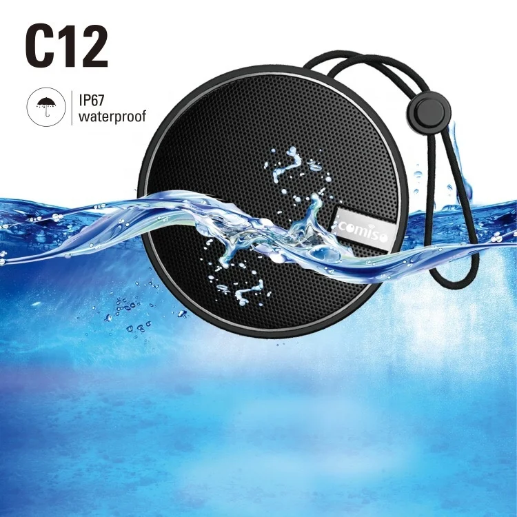 
New dual-color model IPX7 waterproof Bluetooth speaker ultra-bass support TF card portable blue travel driving Bluetooth speaker 