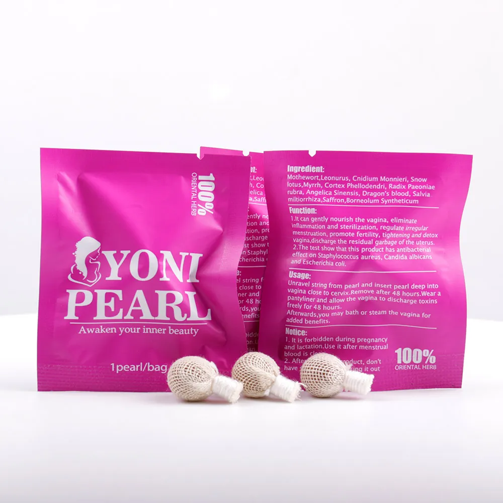 

Factory wholesale herbal vaginal pearls saffron contain one bag vaginitis effective yoni pearls vaginal clean point tampon