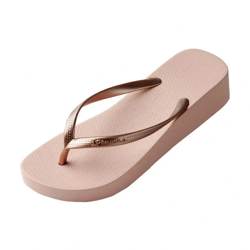 

Straight Line Bread Open Toe Flat Heeled Slippers Slippers Women Flip Flop, Customized color