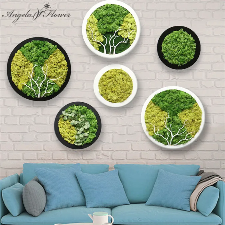 

DIY home Living room decoration Homemade Artificial Eternal flower moss photo frame free shipping